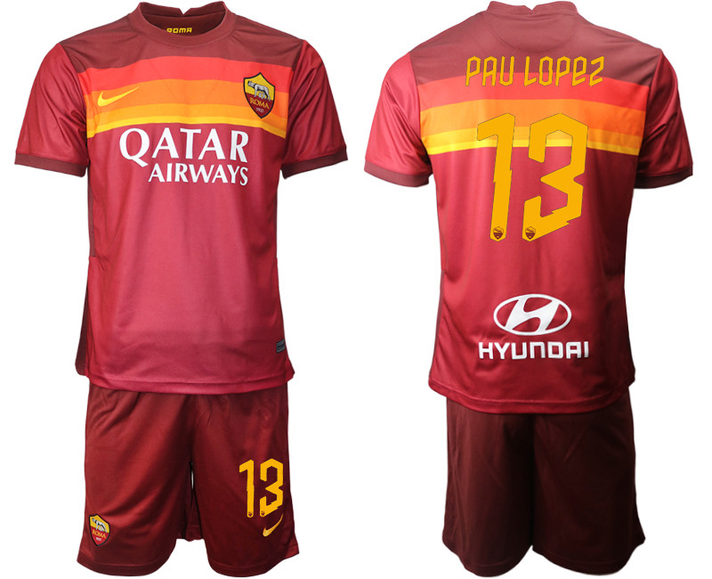 2020 21 Roma 13 PAU LOPEZ Home Soccer Jersey