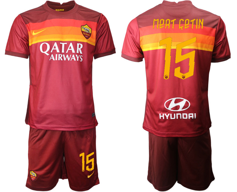 2020 21 Roma 15 MERT CETIN Home Soccer Jersey