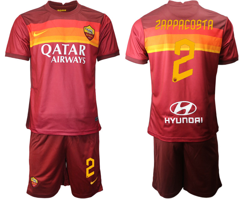 2020 21 Roma 2 ZAPPACOSTA Home Soccer Jersey