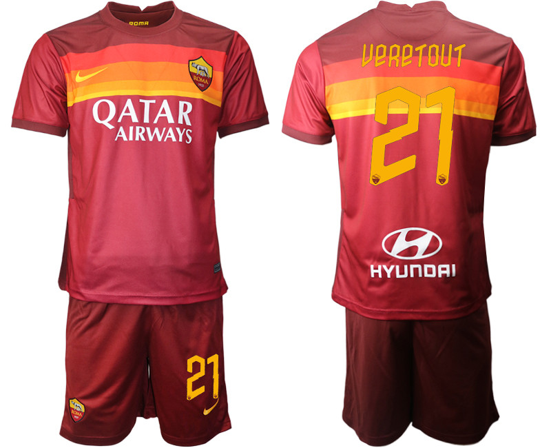 2020 21 Roma 21 UERETOUT Home Soccer Jersey