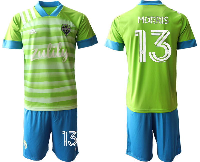 2020 21 Seattle Sounders 13 MORRIS Home Soccer Jersey