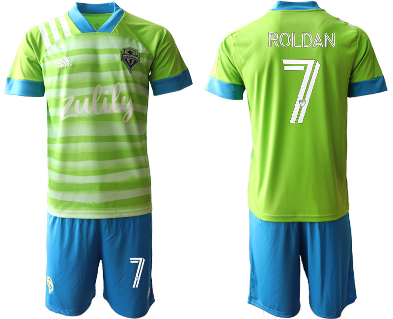 2020 21 Seattle Sounders 7 ROLDAN Home Soccer Jersey