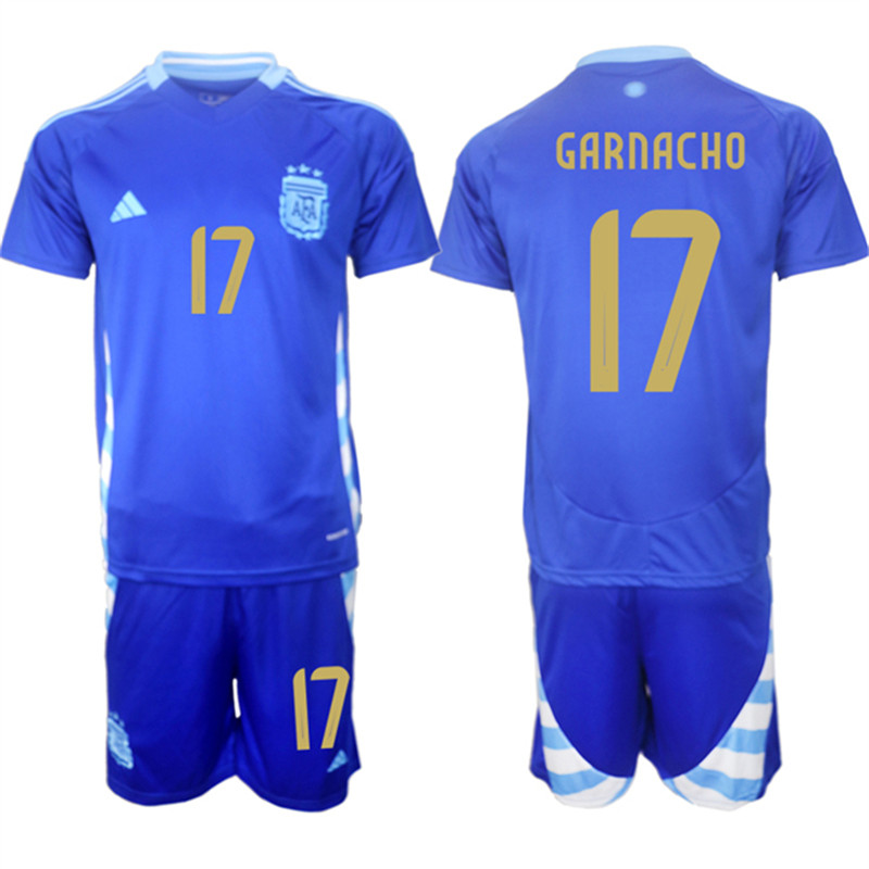 2024 25 Argentina 17 GARNACHO Away Soccer Jersey