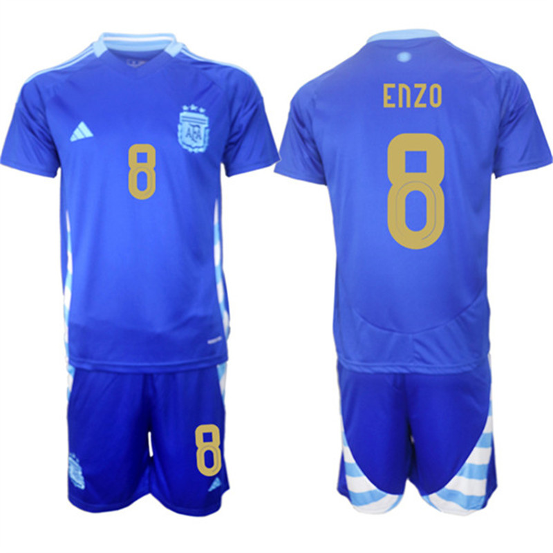 2024 25 Argentina 8 ENZO Away Soccer Jersey