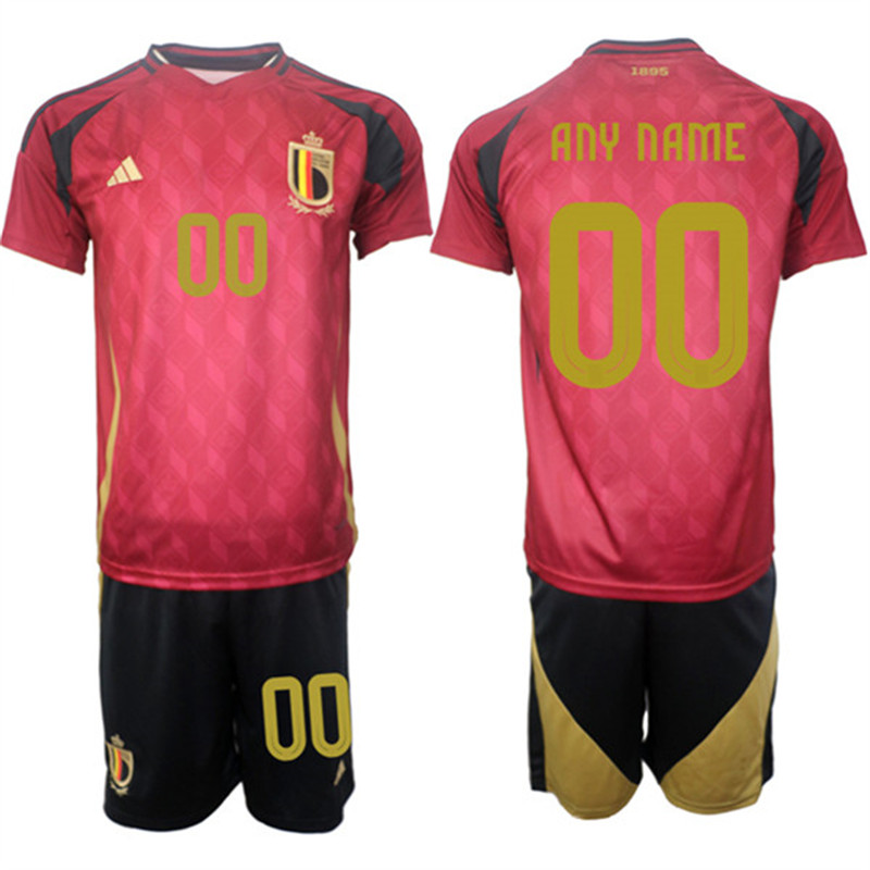 2024 25 Belgium Custom Home Soccer Jersey