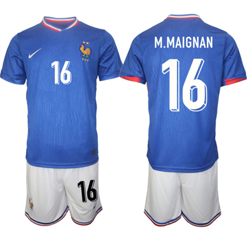 2024 25 France 16 Steve Mandanda Home Soccer Jersey