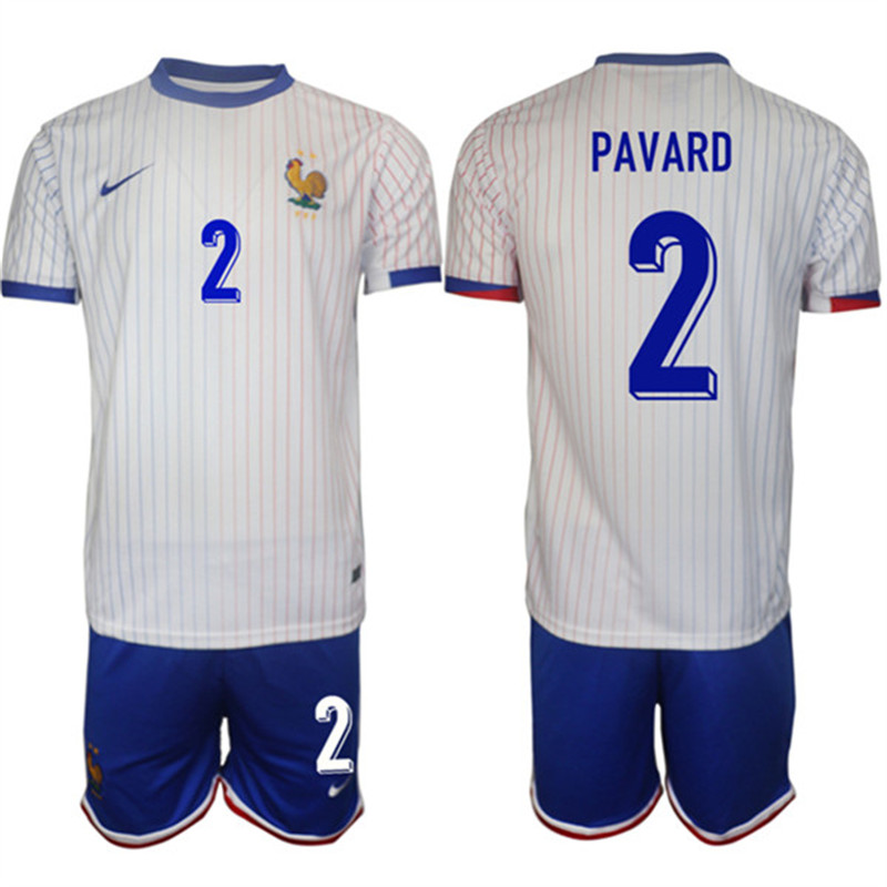 2024 25 France 2 Benjamin Pavard Away Soccer Jersey