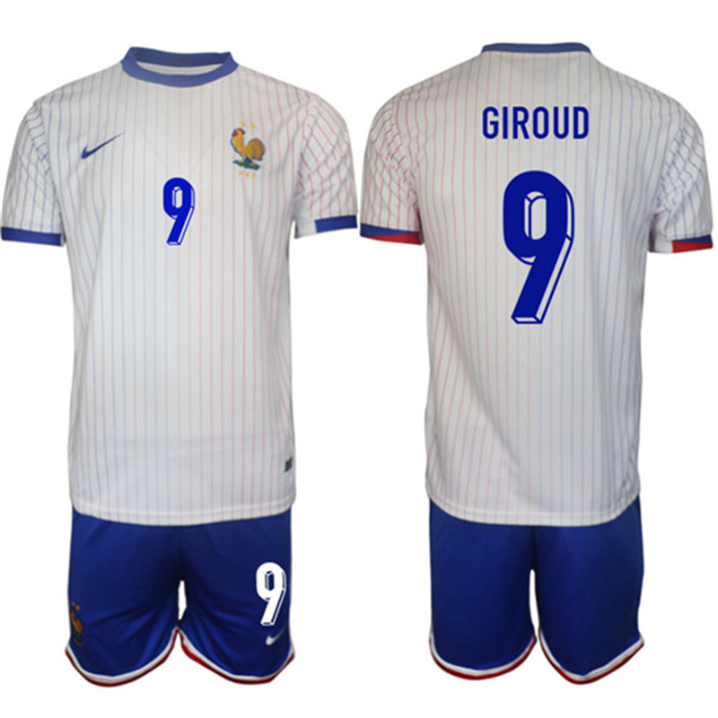 2024 25 France 9 Olivier Giroud Away Soccer Jersey