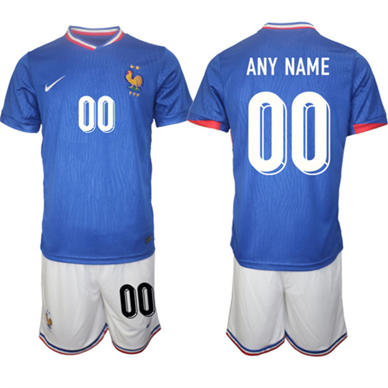 2024 25 France Custom Home Soccer Jersey