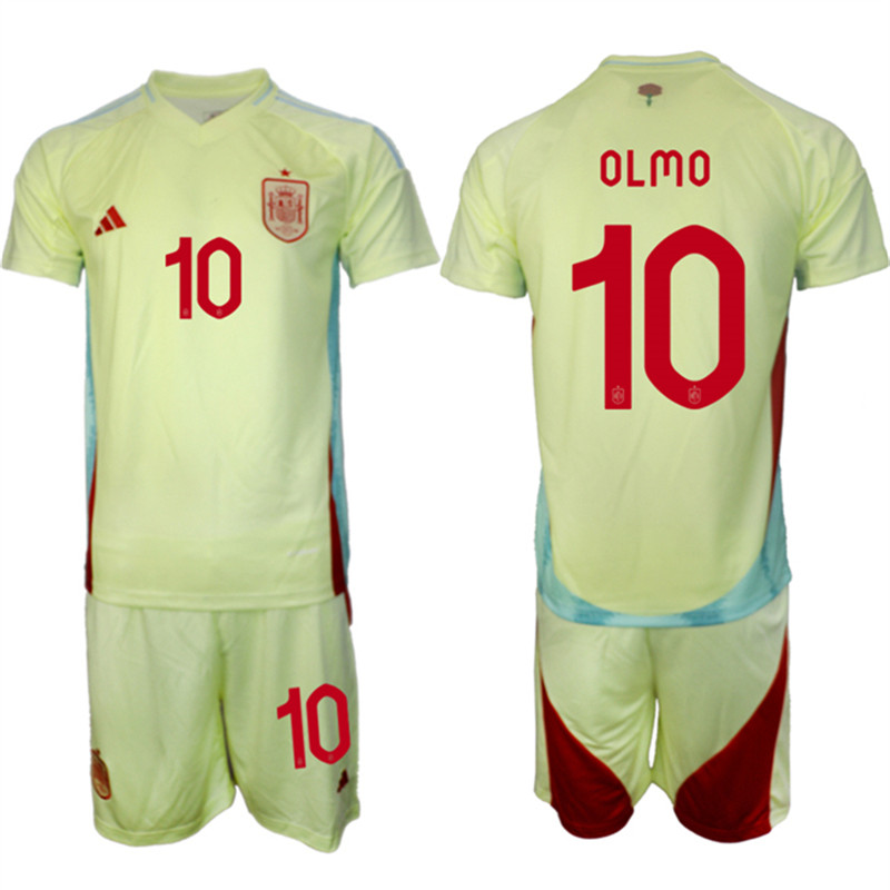 2024 25 Spain 10 Olmo Away Soccer Jersey
