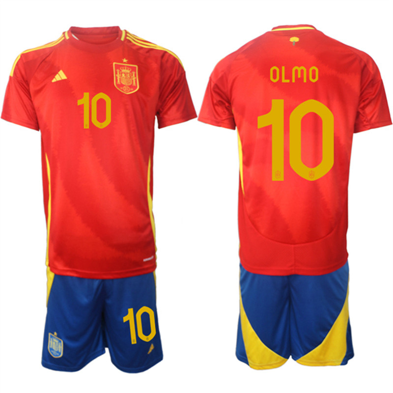 2024 25 Spain 10 Olmo Home Soccer Jersey