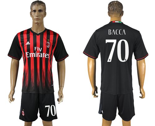AC Milan 70 Bacca Home Soccer Club Jersey