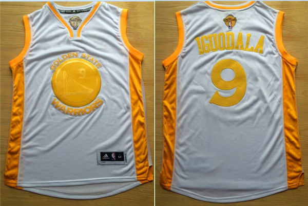  Golden State Warriors 9 Andre Iguodala 2015 NBA Finals Champions Gold Jersey