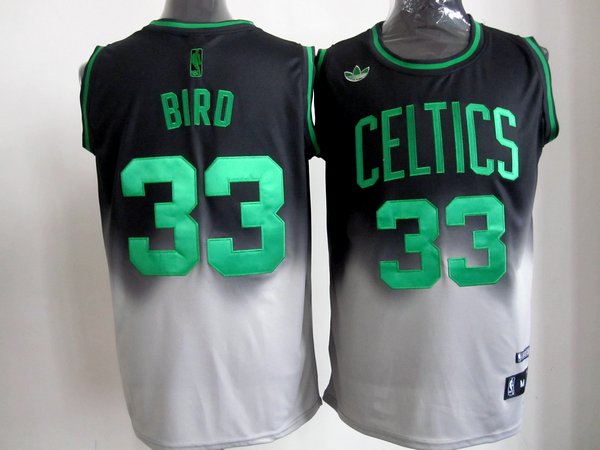  NBA Boston Celtics 33 Larry Bird Fadeaway Fashion Swingman Jersey