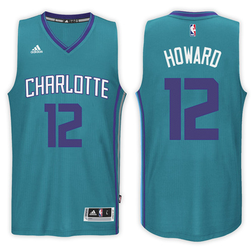  NBA Charlotte Bobcats 12 Dwight Howard New Revolution 30 Swingman Road Dark Blue Jersey