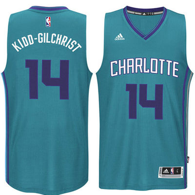  NBA Charlotte Bobcats 14 Michael Kidd Gilchrist New Revolution 30 Swingman Road Dark Blue Jersey