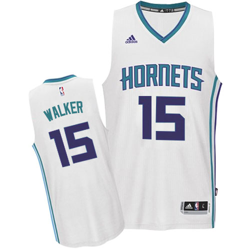  NBA Charlotte Bobcats 15 Kemba Walker New Revolution 30 Swingman Road Dark White Jersey