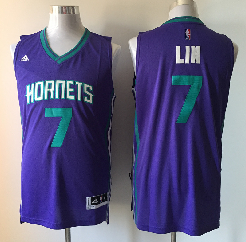  NBA Charlotte Bobcats 7 Jeremy Lin New Revolution 30 Swingman Road Dark Blue Jersey