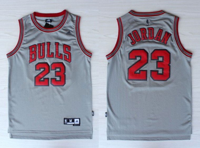  NBA Chicago Bulls 23 Michael Jordan New Revolution 30 Grey Jersey