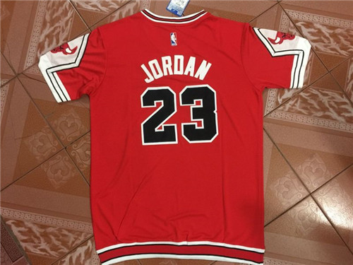  NBA Chicago Bulls 23 Michael Jordan Red Short Sleeve Stitched NBA Jersey