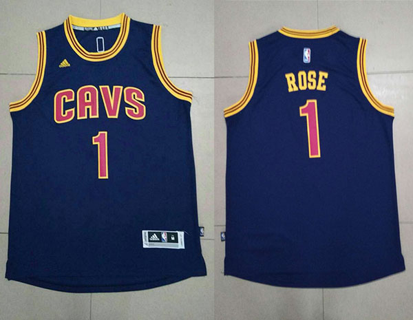  NBA Cleveland Cavaliers #1 Derrick Rose jersey New Revolution 30 Swingman Blue Jersey