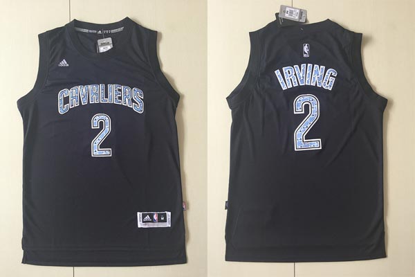  NBA Cleveland Cavaliers 2 Kyrie Irving Black Diamond Fashion Stitched NBA Jersey