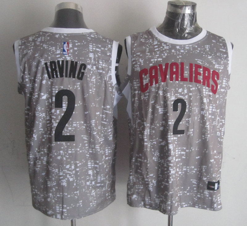  NBA Cleveland Cavaliers 2 Kyrie Irving Grey City Luminous Jersey