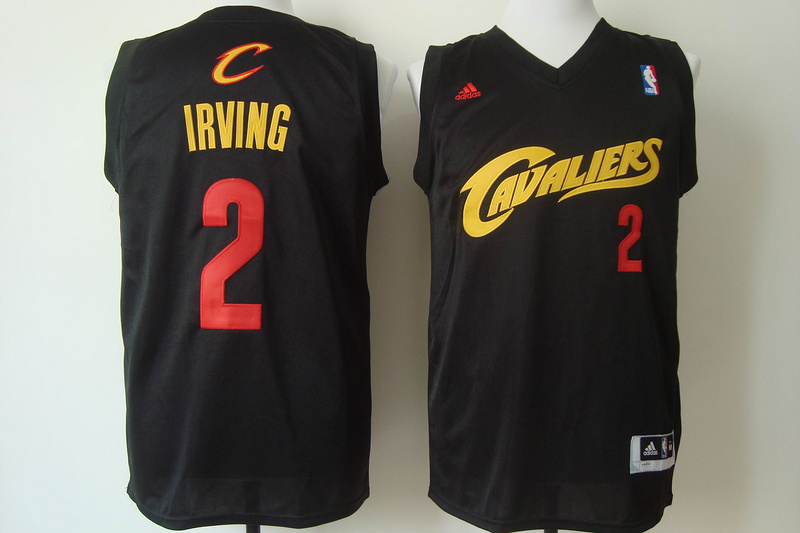  NBA Cleveland Cavaliers 2 Kyrie Irving New Revolution 30 Swingman Road Black Jersey