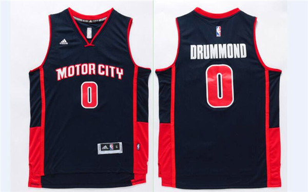  NBA Detroit Pistons 0 Andre Drummond New Revolution 30 Swingman Road Black Jersey