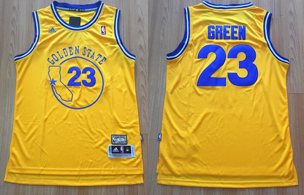  NBA Golden State Warriors 23 Draymond Green Soul Throwback Swingman Yellow Jersey