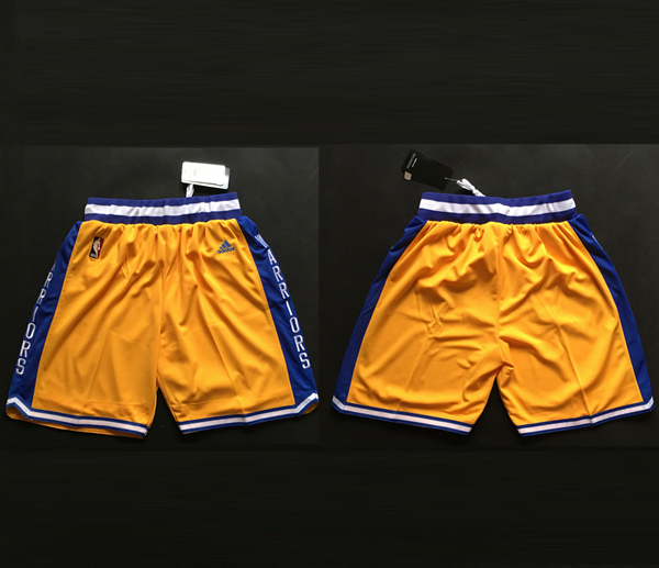  NBA Golden State Warriors The City Hardwood Classic Swingman Yellow Short