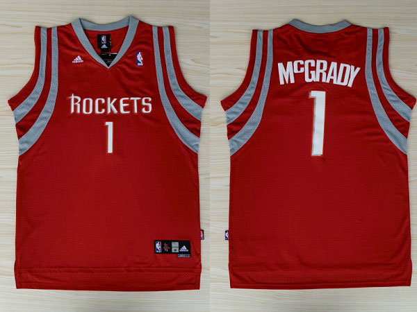  NBA Houston Rockets 1 Tracy McGrady Swingman Red Jerseys