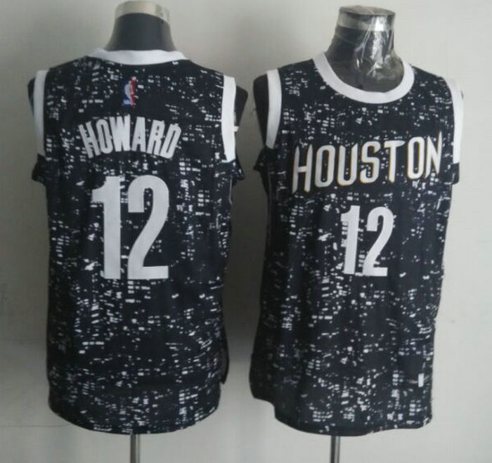  NBA Houston Rockets 12 Dwight Howard Black City Luminous Jersey