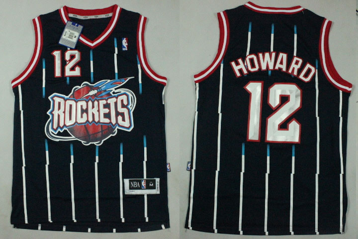  NBA Houston Rockets 12 Dwight Howard Hardwood Classic Fashion Swingman Blue Jerseys