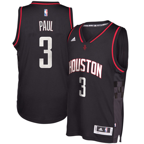  NBA Houston Rockets 3 Chris Paul New Revolution 30 Swingman Road Black Jersey