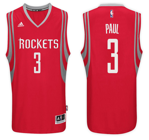  NBA Houston Rockets 3 Chris Paul New Revolution 30 Swingman Road Red Jersey