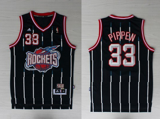 NBA Houston Rockets 33 Scottie Pippen Hardwood Classic Fashion Swingman Blue Jerseys