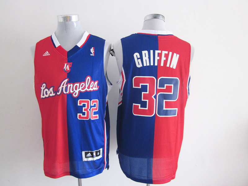  NBA Los Angeles Clippers 32 Blake Griffin Swingman Split Blue Red Jersey