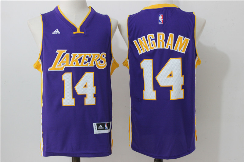  NBA Los Angeles Lakers 14 Brandon Ingram Jersey New Revolution 30 Swingman Purple Jersey