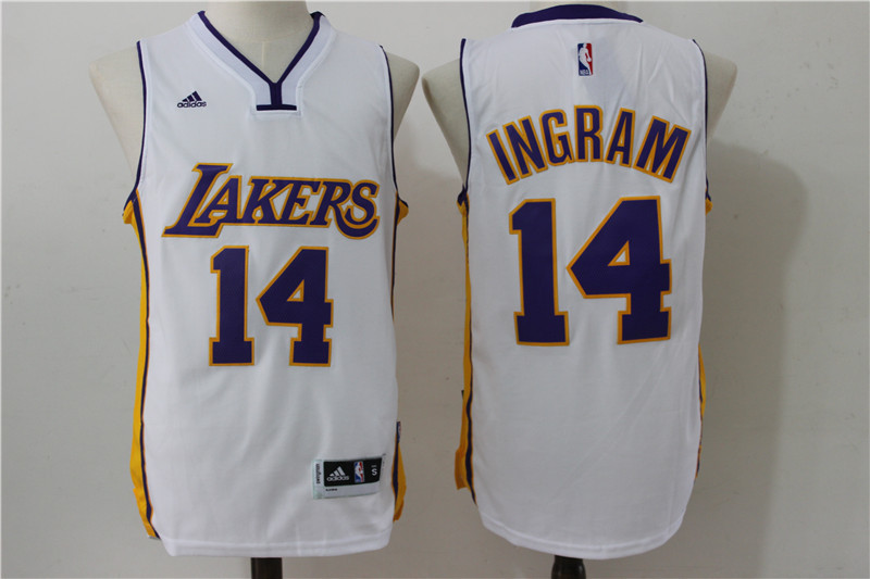  NBA Los Angeles Lakers 14 Brandon Ingram Jersey New Revolution 30 Swingman White Jersey