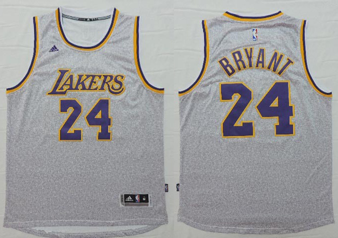  NBA Los Angeles Lakers 24 Kobe Bryant Jersey New Revolution 30 Swingman Road grey Jersey