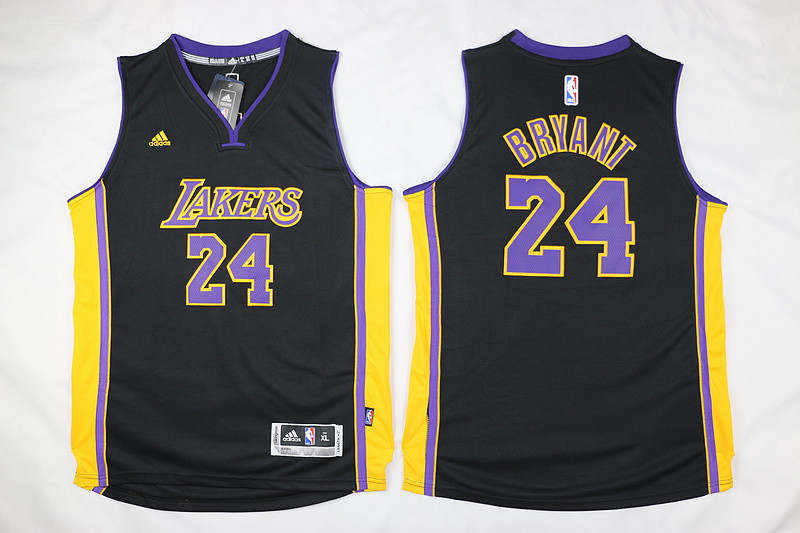  NBA Los Angeles Lakers 24 Kobe Bryant Kid Jersey New Revolution 30 Swingman Black Youth Jersey