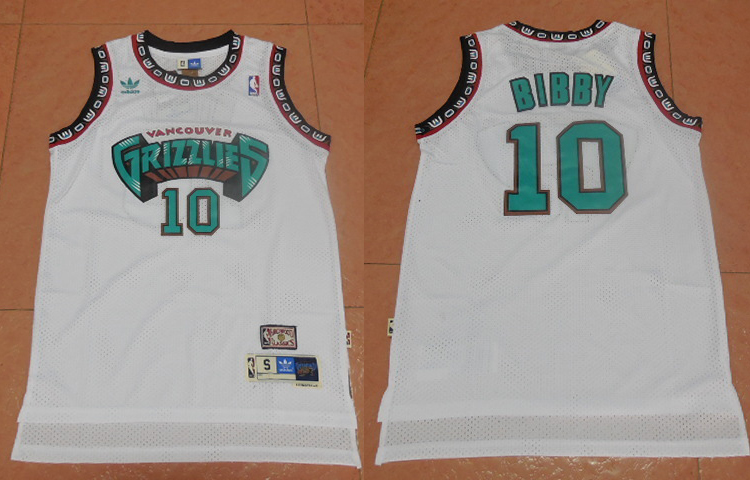  NBA Memphis Grizzlies 10 Mike Bibby Hardwood Classics Retro Swingman White Jersey