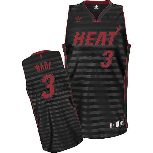  NBA Miami Heat 3 Dwyane Wade Groove Fashion Swingman Jersey