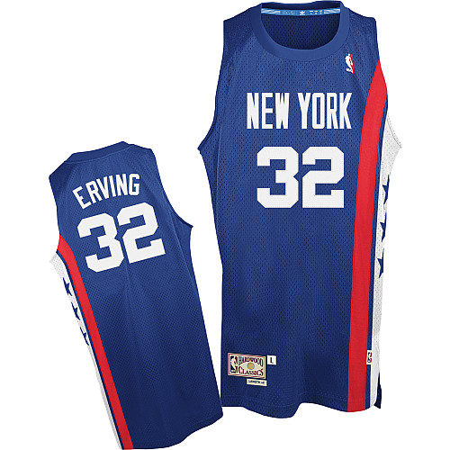  NBA New Jersey Nets 32 Julius Erving Soul Swingman Road Blue Jersey