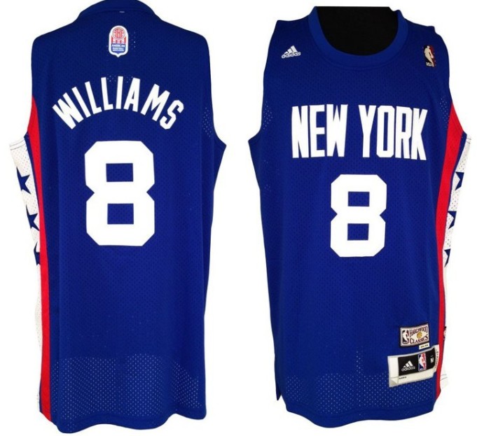  NBA New Jersey Nets 8 Deron Williams Soul Swingman Road Blue Jersey