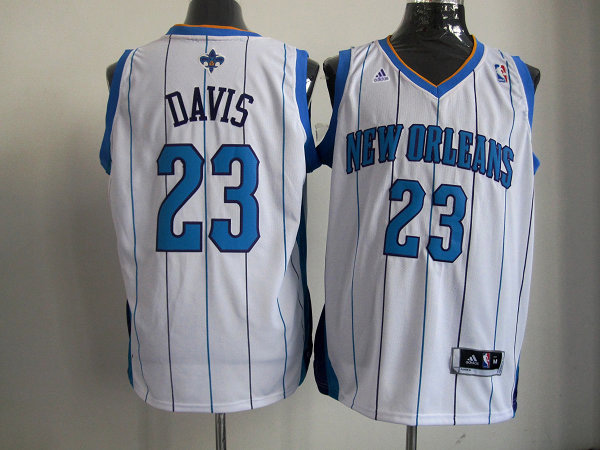  NBA New Orleans Hornets 23 Anthony Davis Swingman Home White Jersey