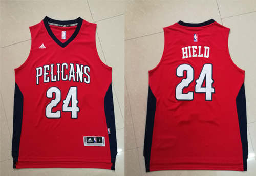  NBA New Orleans Pelicans 24 Buddy Hield New Revolution 30 Swingman Road Red Jersey