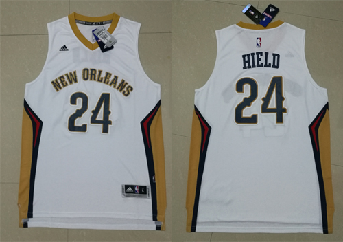  NBA New Orleans Pelicans 24 Buddy Hield New Revolution 30 Swingman Road White Jersey