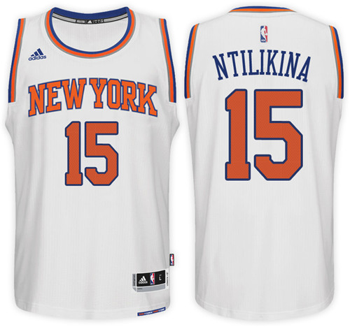  NBA New York Knicks 15 Frank Ntilikina New Revolution 30 Swingman White Stitched NBA Jersey